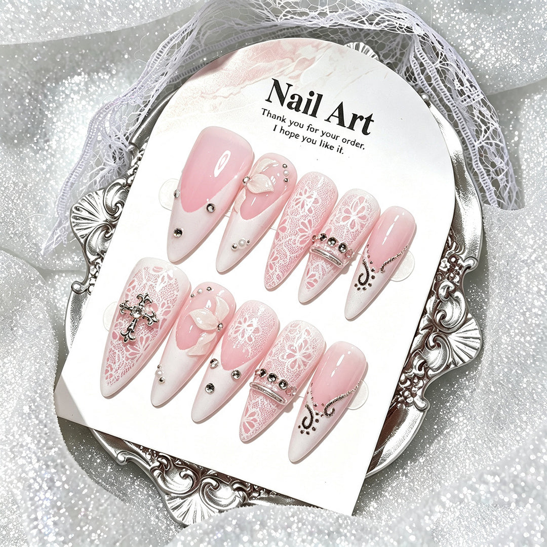 Elegant Press-On Nail Art Set