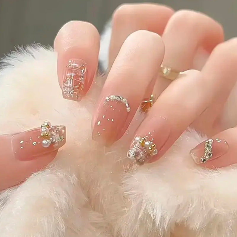 Artificial nail set with shiny 3D accents Kalsten