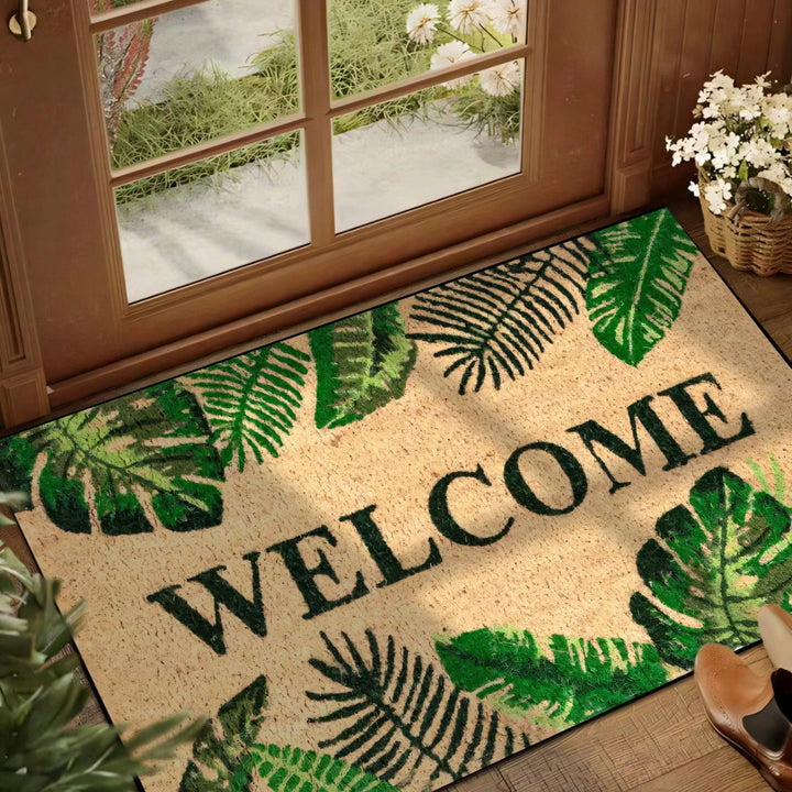 Floral Welcome Door Mat Kalsten