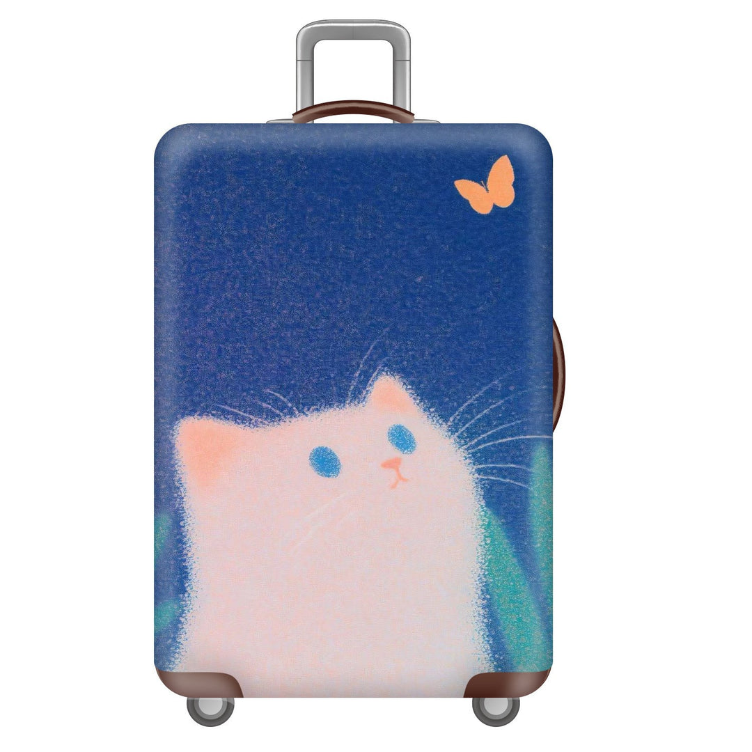 Unisex nan robust Hart shell trolley with lion portrait motif print, shock-resistant ABS polycarbonate shell, multi-wheeled chassis and TSA security lock Kalsten