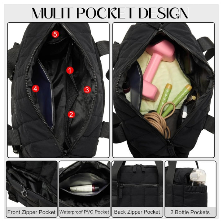Quilted Multi-Purpose Gym Duffle Bag Kalsten