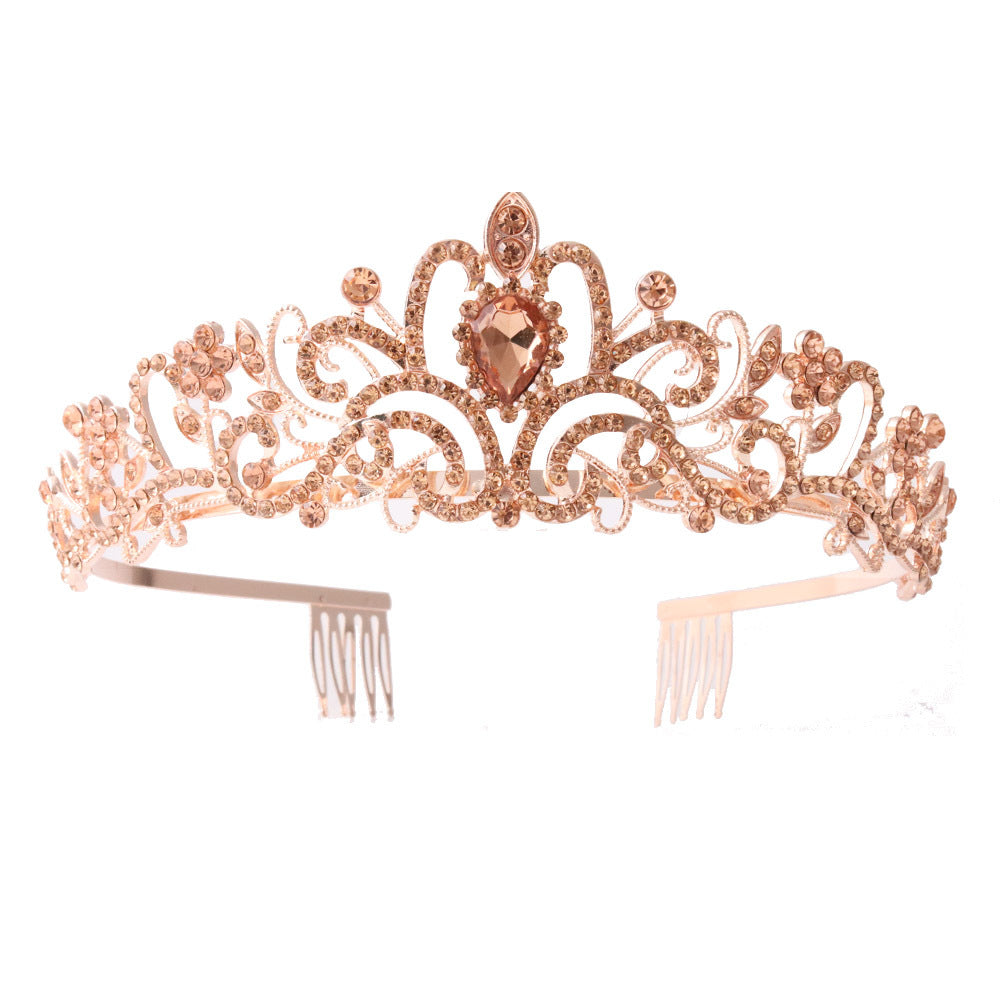 Ladies Sparkling Crystal Tiara with Filigree Design Kalsten