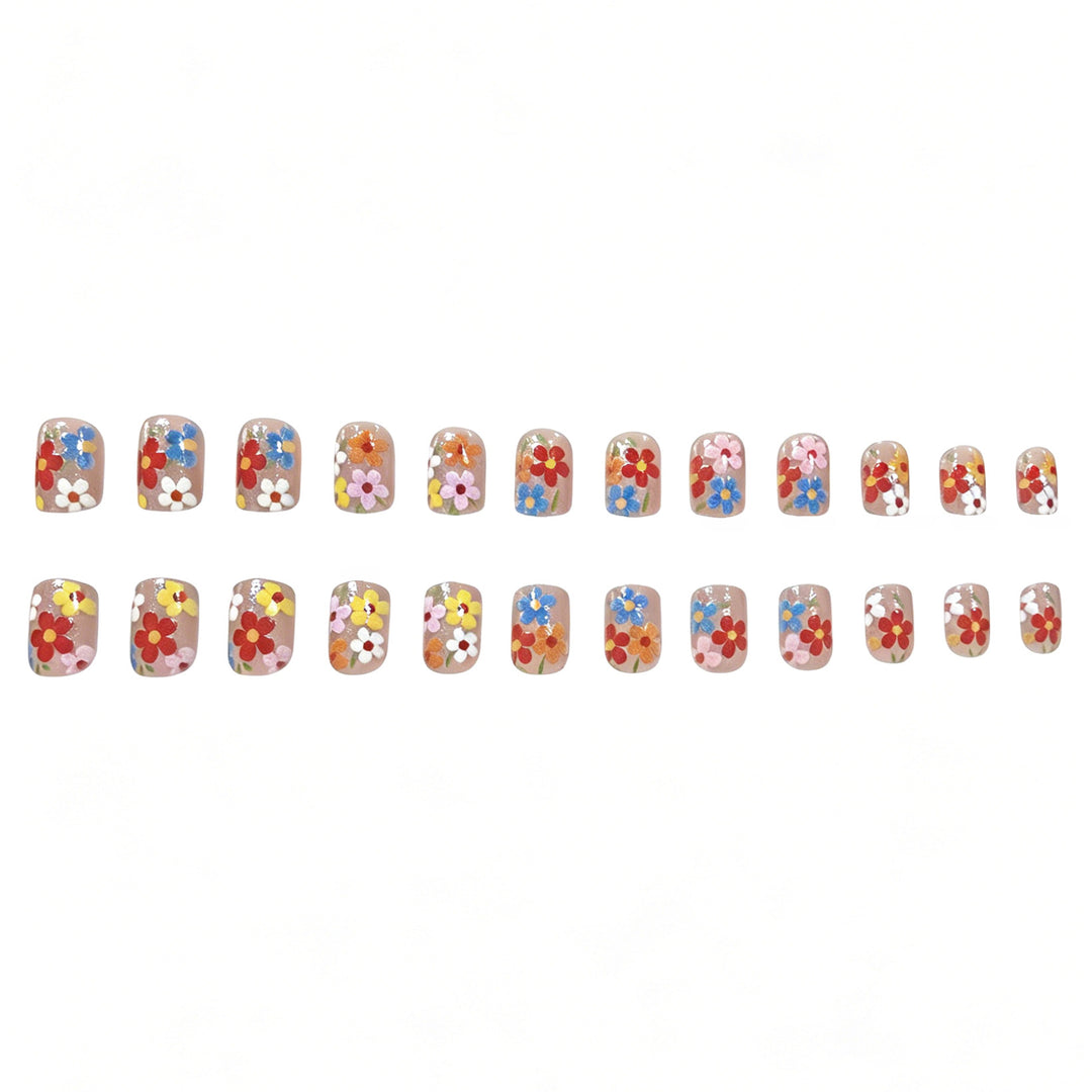 Floral-Inspired Acrylic Nail Art Kalsten