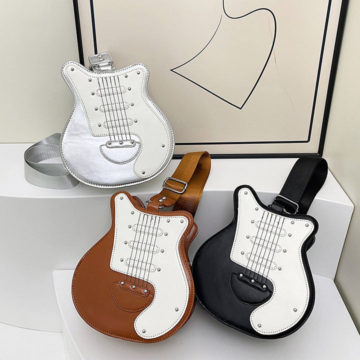 Guitar-Shaped Crossbody Bag