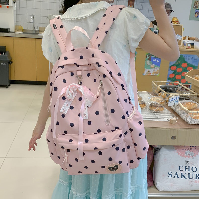 Trendy Polka Dot Backpack Kalsten
