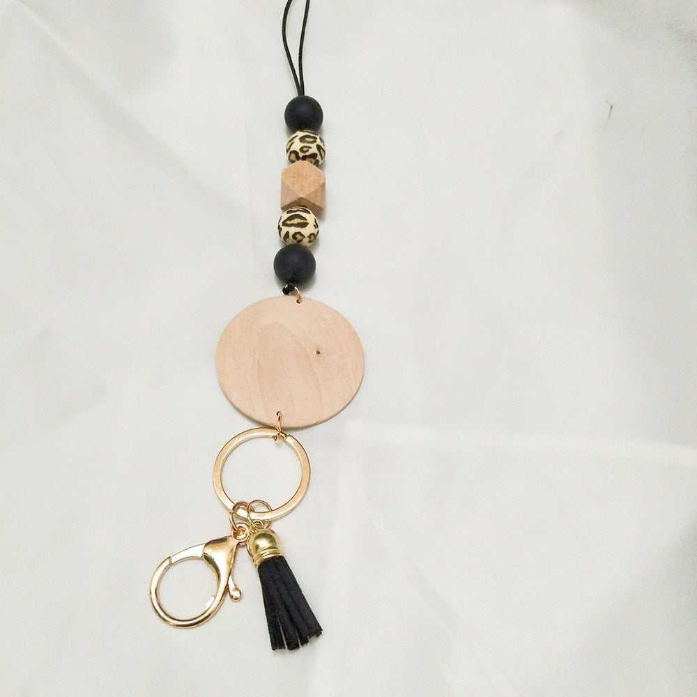 Beaded Keychain Lanyard with Decorative Tassel Kalsten