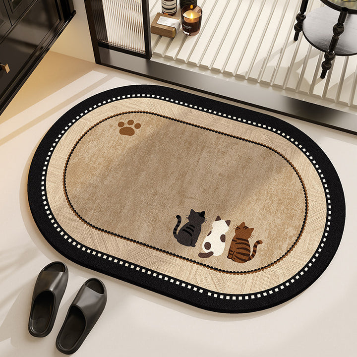 Decorative Cat Themed Area Rug for Home