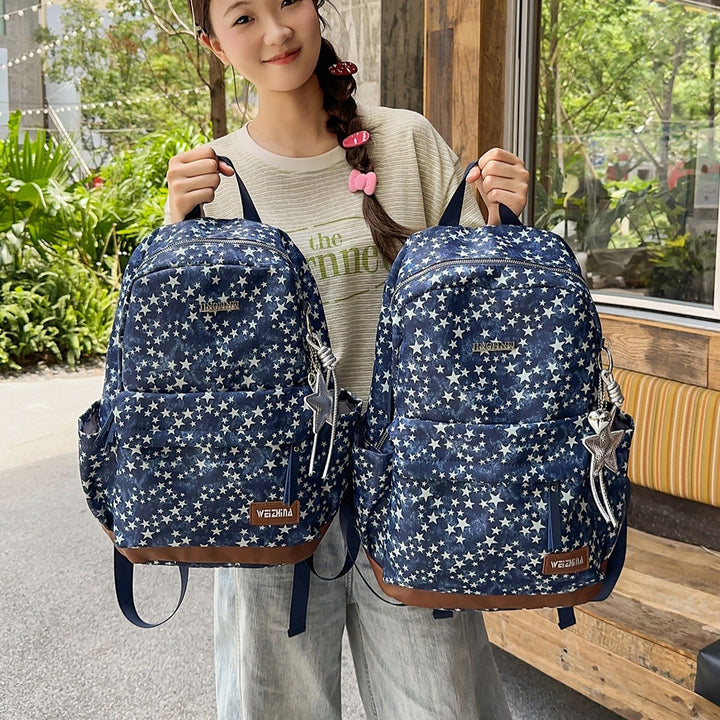 Stylish Star-Printed Casual Backpack Kalsten