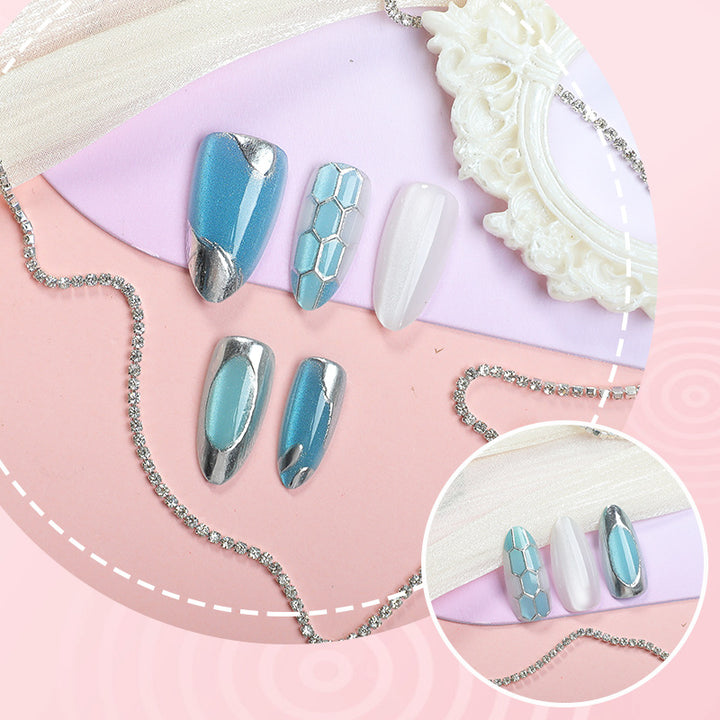 Elegant Metallic Press-On Nail Set