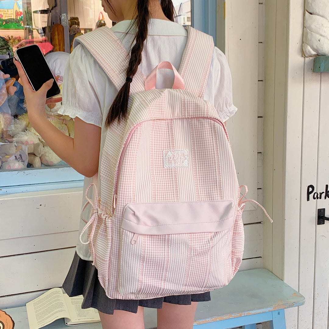 Cute Checked Design Backpack Kalsten