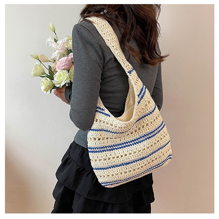 Macrame Beach Bag with Modern Structural Details Kalsten