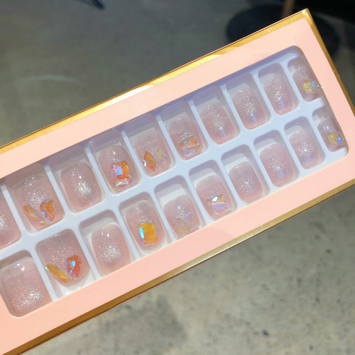 Sparkling Glittery Press-On Nail Set Kalsten