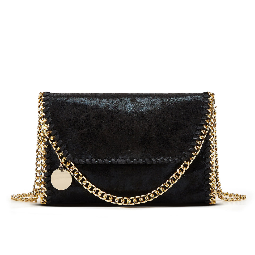 Elegant Chain-Trimmed Clutch Bag