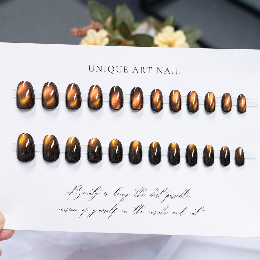 Glossy Long-Lasting Press-On Nail Set