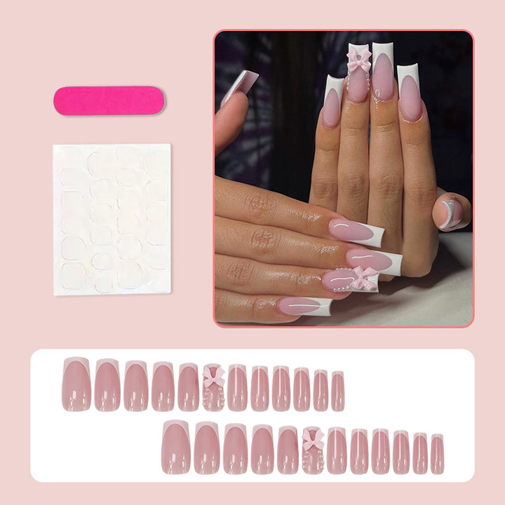 Acrylic nail set with trendy 3D decorations and elegant accents Kalsten