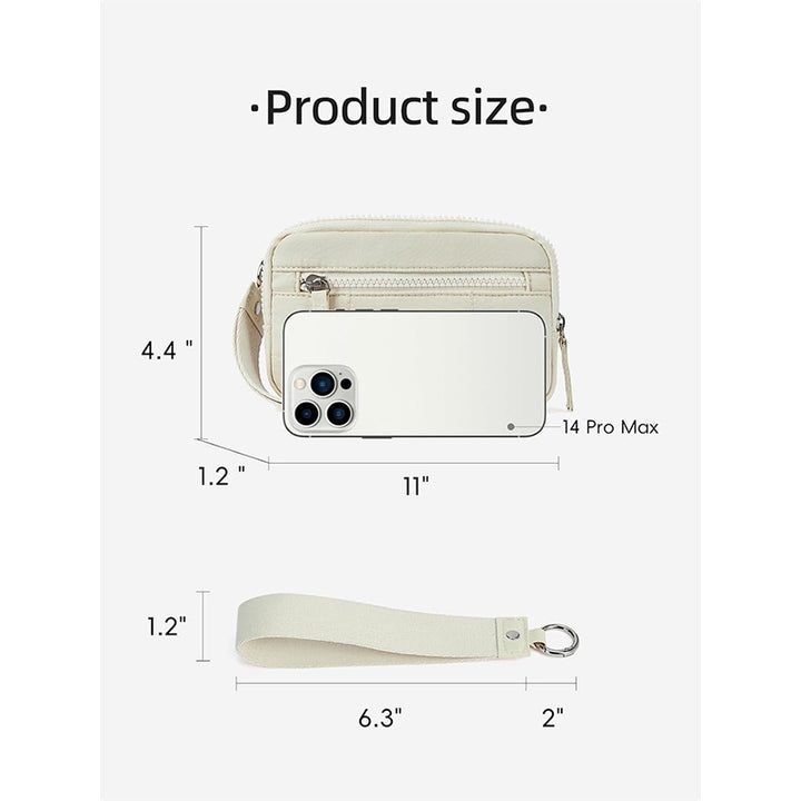 Practical wrist bag with zipper pockets Kalsten
