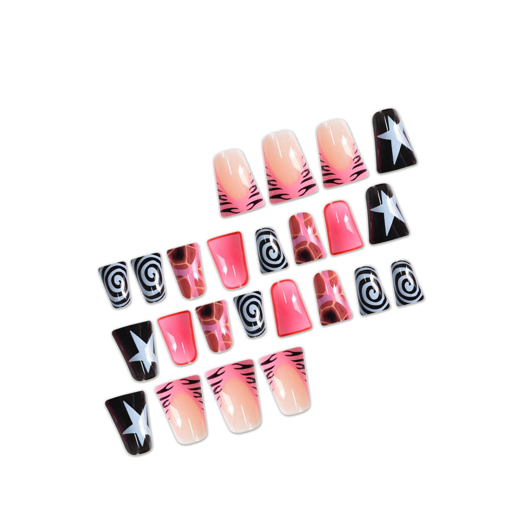 Trendy Artistic Press-On Nail Set Kalsten
