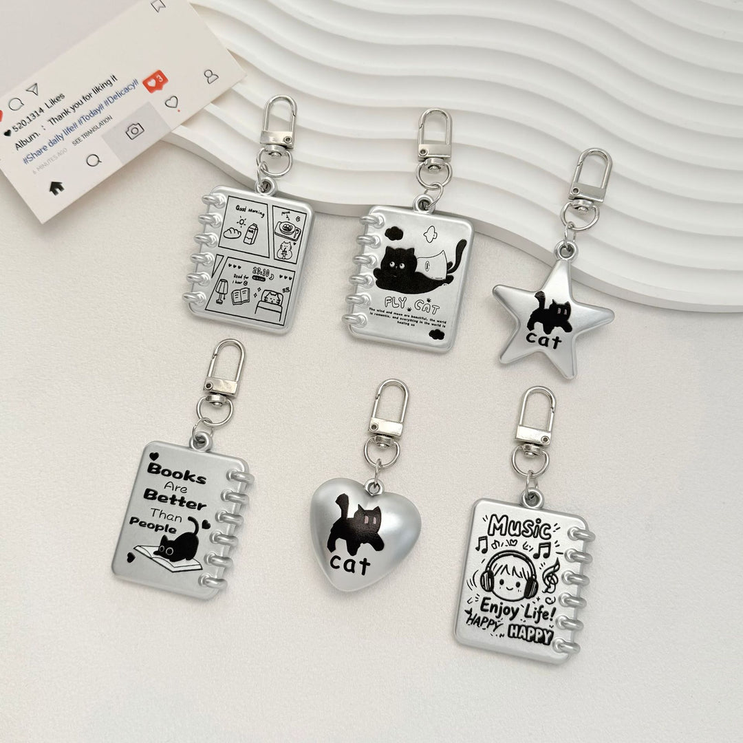 Cute Cat Star Charm Keychain Kalsten