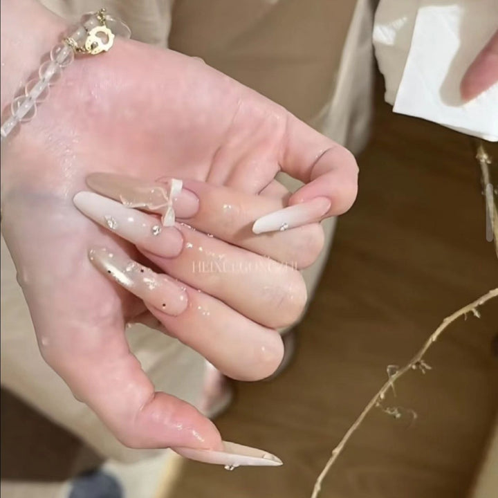 Decorative Stiletto Press-On Nail Enhancements