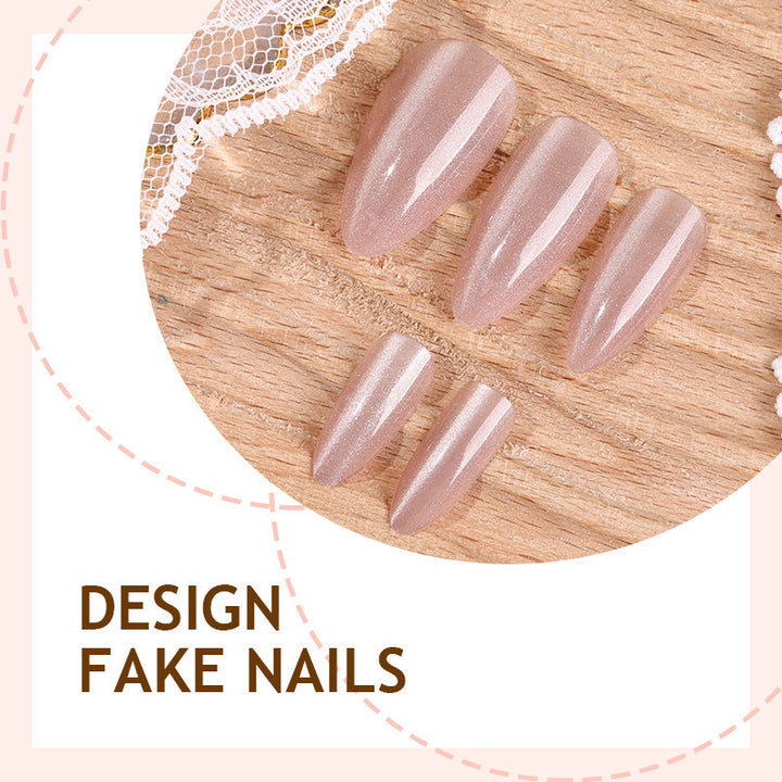 Elegant Artificial Nail Set with Shimmering Finish Kalsten