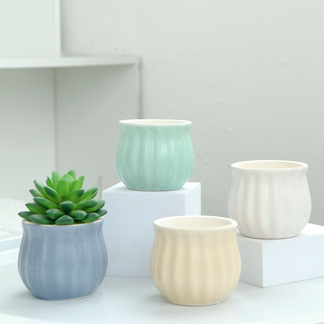 Modern Round Ceramic Planter Kalsten