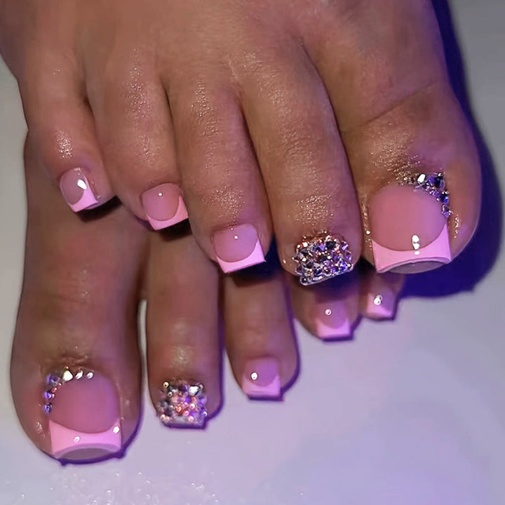 Nail art set with elegant glitter accents and romantic designs Kalsten