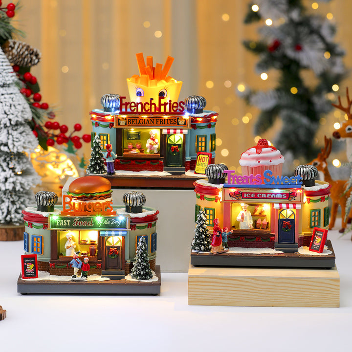 Decorative LED Ice Cream Shop Figurine Kalsten