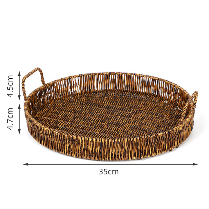 Round Woven Serving Tray Kalsten
