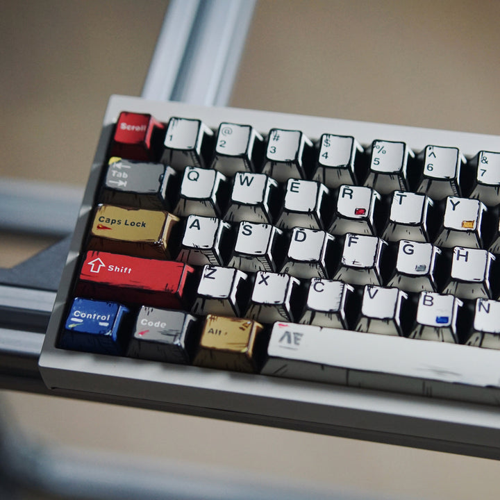 Retro-Themed Custom Mechanical Keyboard Kalsten