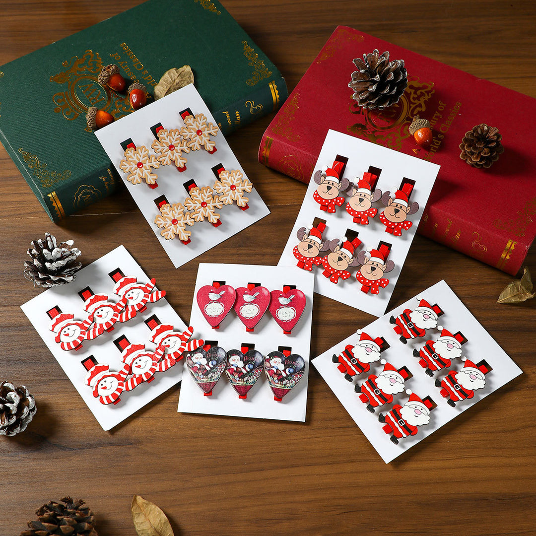 Decorative Wooden Snowflake Clips Kalsten