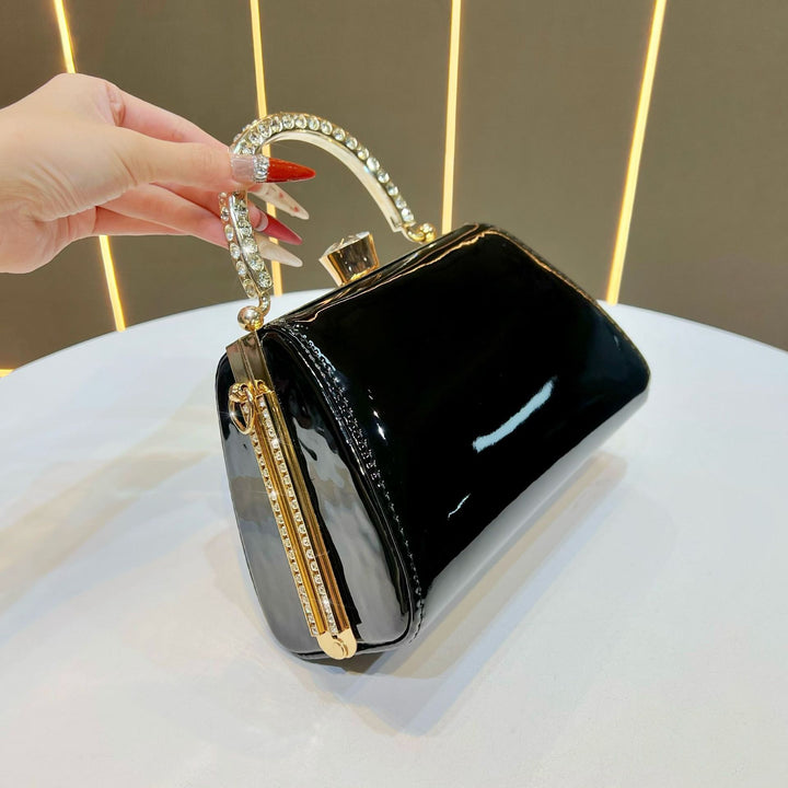 Elegant Patent Leather Evening Handbag