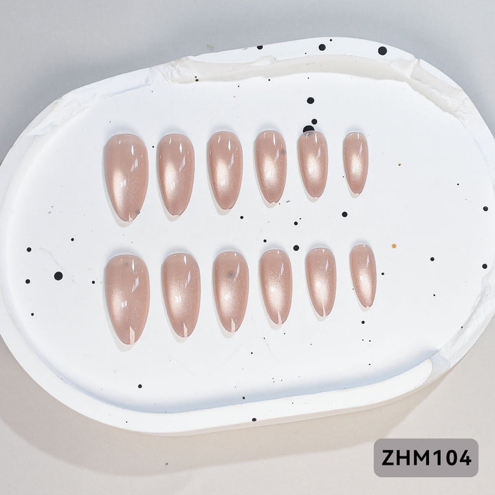 Artistic Press-On Nail Set with Cherry Blossom Design Kalsten