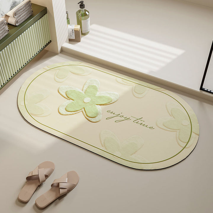 Soft Floral Bath Mat Kalsten