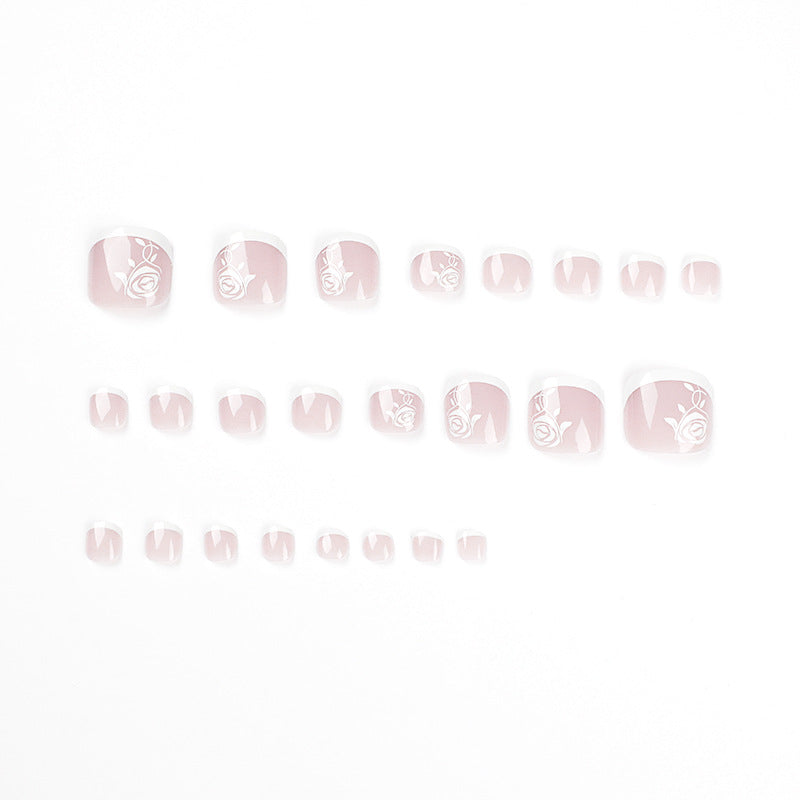 Artful toenail art in elegant French style Kalsten