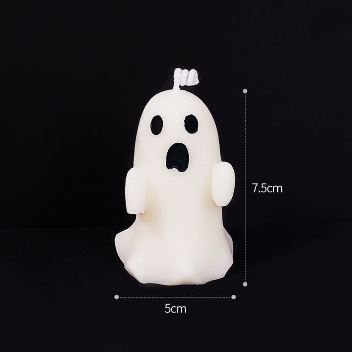 Sculptural Skull-Shaped Decorative Wax Candle