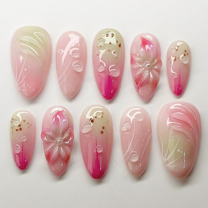 Artistic nail set in floral design Kalsten