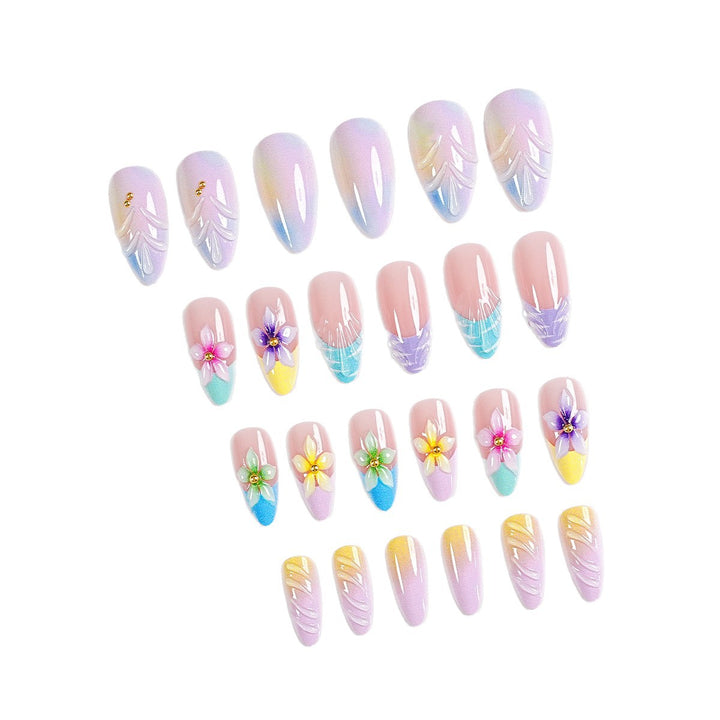 Premium Floral Press-On Nail Art Kit