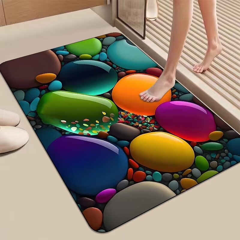 Decorative 3D Pebble Design Bath Mat Kalsten
