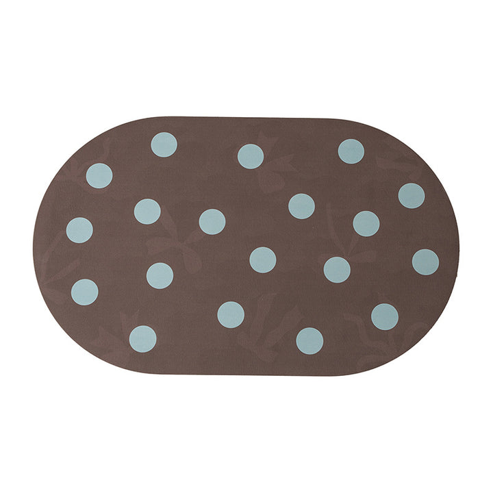 Washable placemat individual with dotted pattern, PVC-coated and non-slip bottom