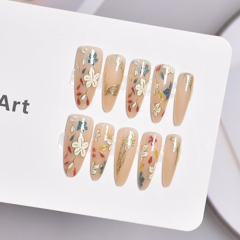 Elegant Floral Design Press-On Nails Kalsten
