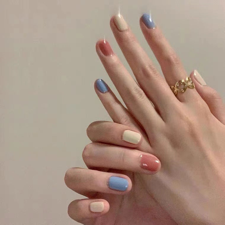 Artistic Multi-Color Press-On Nail Set