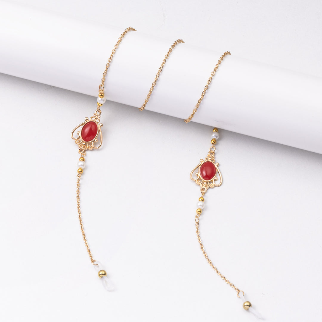 Elegant Eyewear Chain with Decorative Gemstones Kalsten