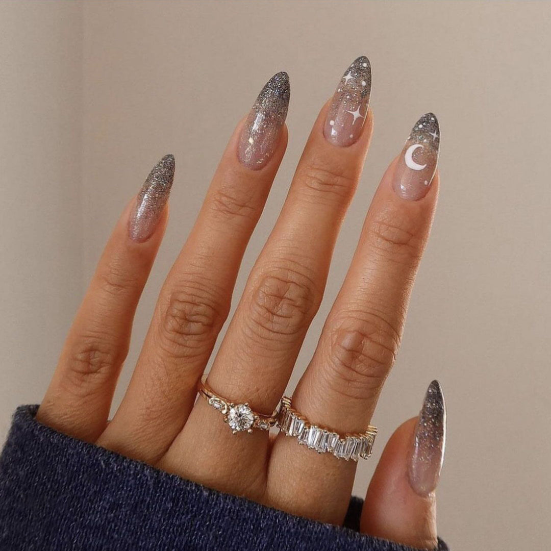 Celestial Themed Nail Art
