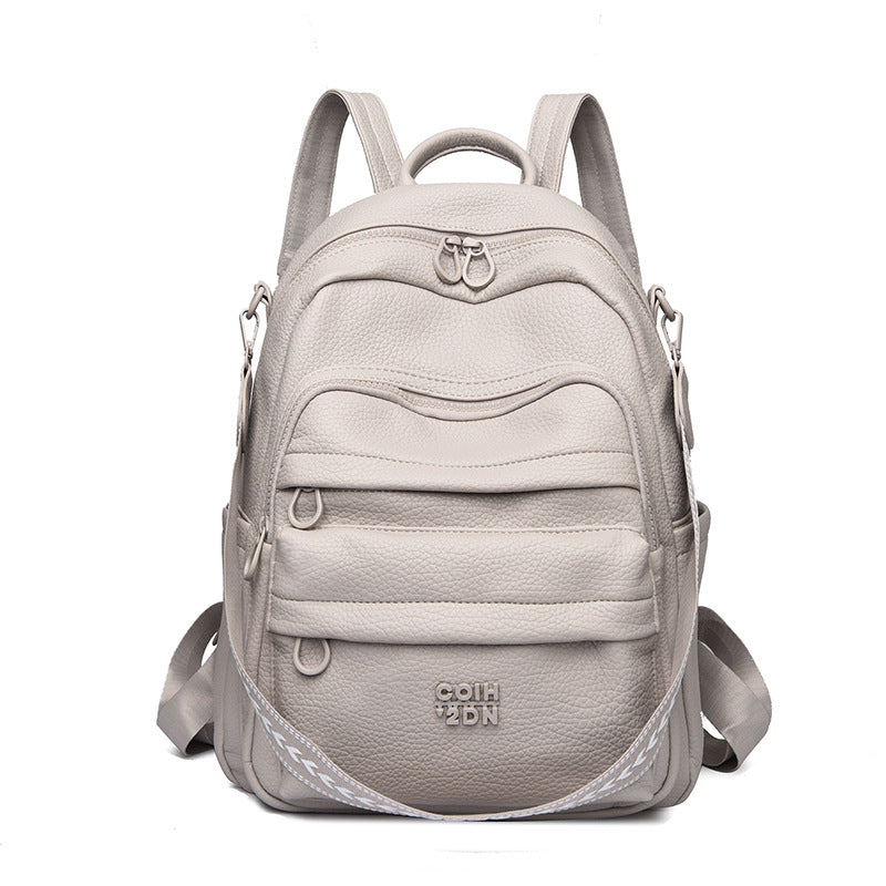Leather Multi-Compartment Backpack Kalsten