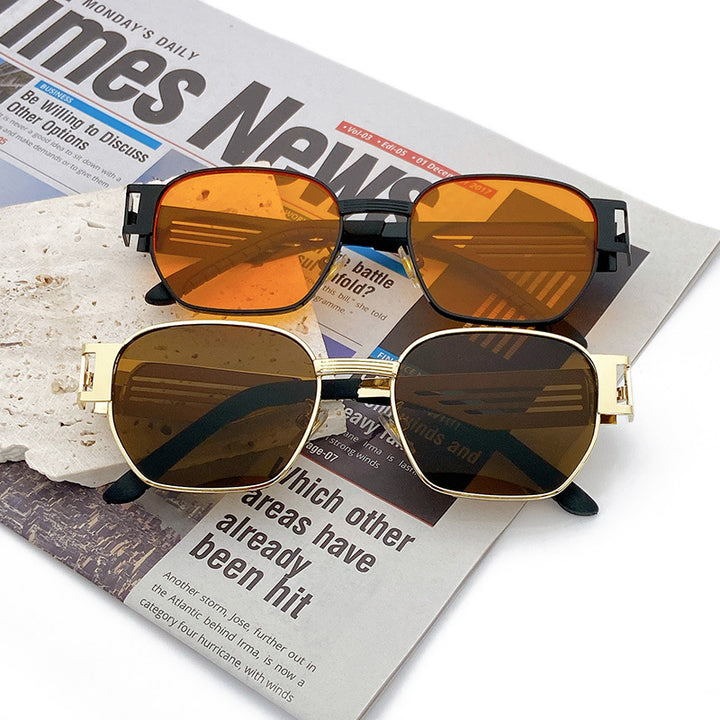 Stylish Oversized Sunglasses in Modern Metal Design Kalsten