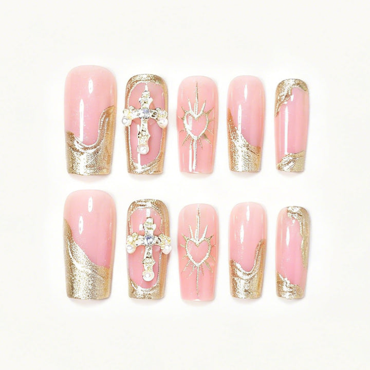 Decorative Long Acrylic Nail Tips Kalsten