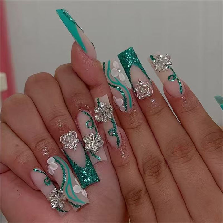 Glamorous Glittery Nail Art Extensions Kalsten