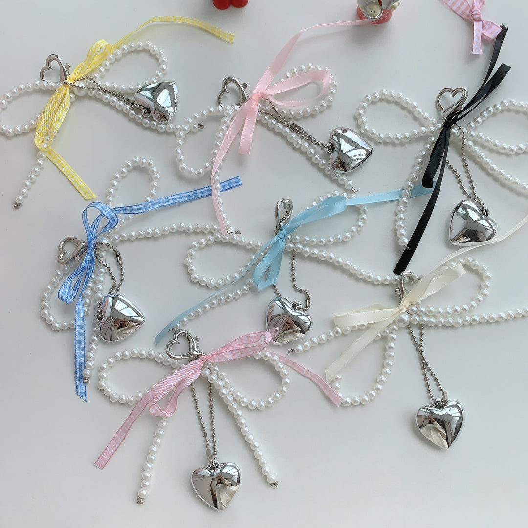 Chic Pearl Heart Keychain Kalsten