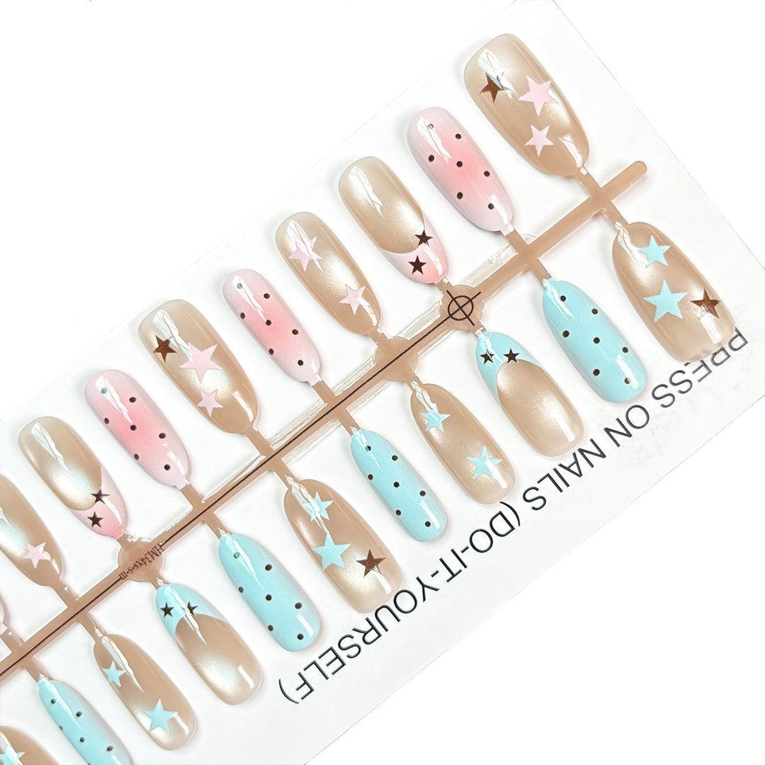 Artistic Starry Design Press-On Nails Kalsten