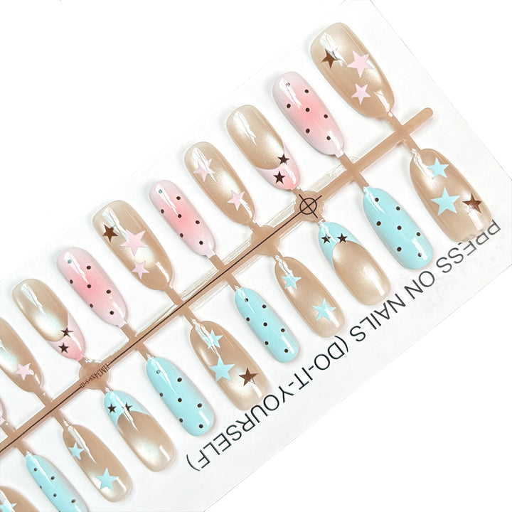 Artistic Starry Design Press-On Nails Kalsten